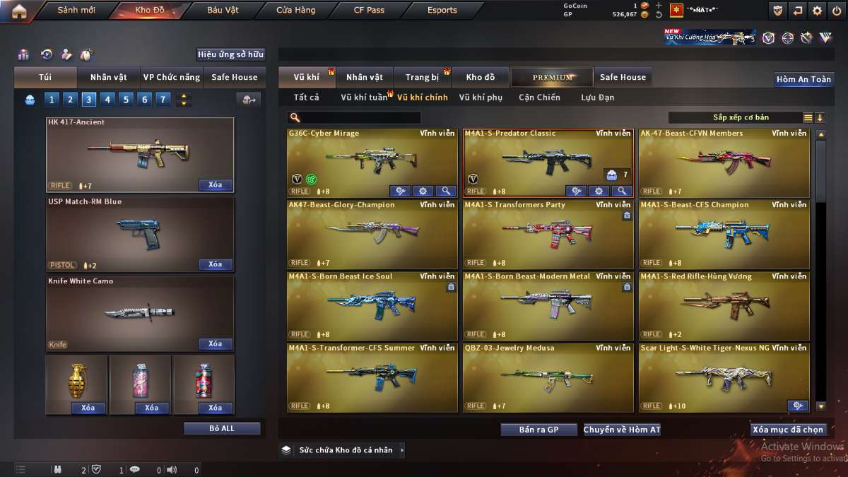 shop acc cf uy tin gia re